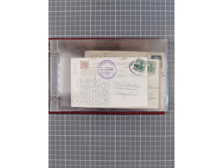 1897/1939, kleine Sammlung “Schiffspost in der Nordsee” mit Schwerpunkt Helgoland, ca. 50 Briefe und Karten mit Schiffspost-N