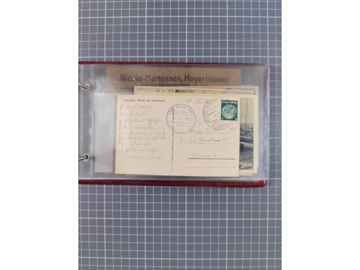 1897/1939, kleine Sammlung “Schiffspost in der Nordsee” mit Schwerpunkt Helgoland, ca. 50 Briefe und Karten mit Schiffspost-N