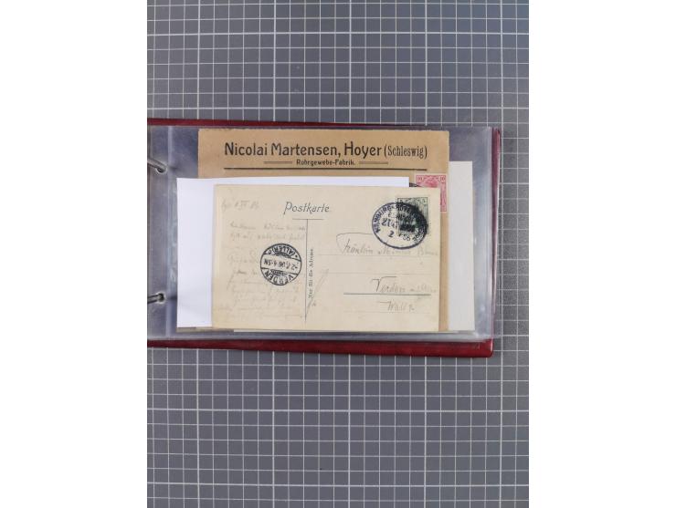 1897/1939, kleine Sammlung “Schiffspost in der Nordsee” mit Schwerpunkt Helgoland, ca. 50 Briefe und Karten mit Schiffspost-N