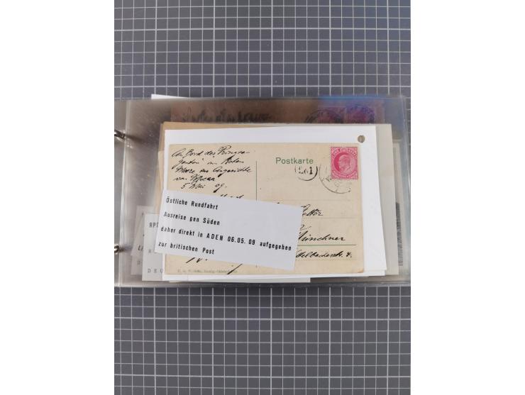 1894/1936, kleine Sammlung “DSP OST-AFRIKA LINIE” inkl. “OST-AFRIKANISCHE HAUPTLINIE” mit ca. 35 Briefen und Karten sowie zus