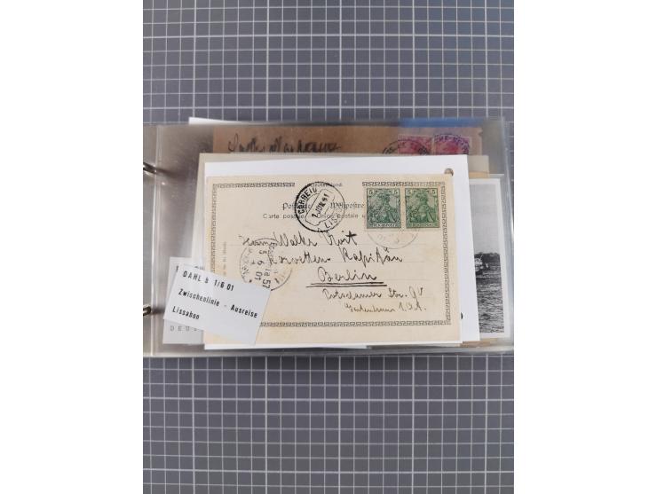 1894/1936, kleine Sammlung “DSP OST-AFRIKA LINIE” inkl. “OST-AFRIKANISCHE HAUPTLINIE” mit ca. 35 Briefen und Karten sowie zus