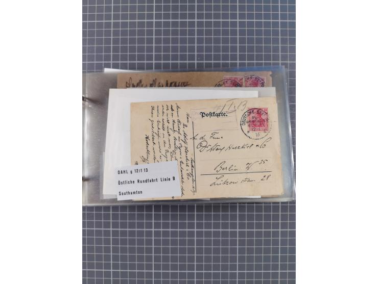 1894/1936, kleine Sammlung “DSP OST-AFRIKA LINIE” inkl. “OST-AFRIKANISCHE HAUPTLINIE” mit ca. 35 Briefen und Karten sowie zus