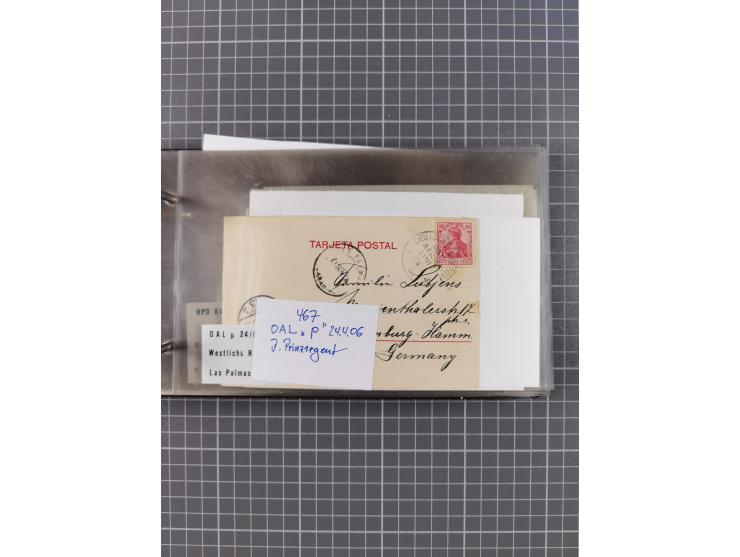 1894/1936, kleine Sammlung “DSP OST-AFRIKA LINIE” inkl. “OST-AFRIKANISCHE HAUPTLINIE” mit ca. 35 Briefen und Karten sowie zus