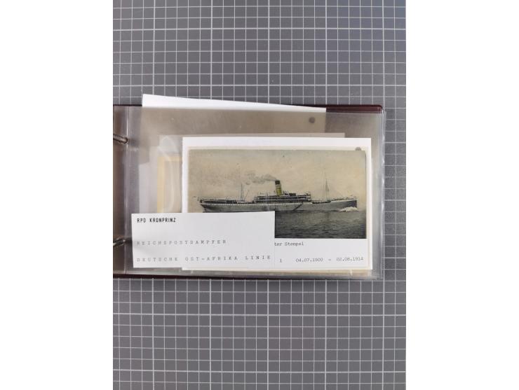 1894/1936, kleine Sammlung “DSP OST-AFRIKA LINIE” inkl. “OST-AFRIKANISCHE HAUPTLINIE” mit ca. 35 Briefen und Karten sowie zus