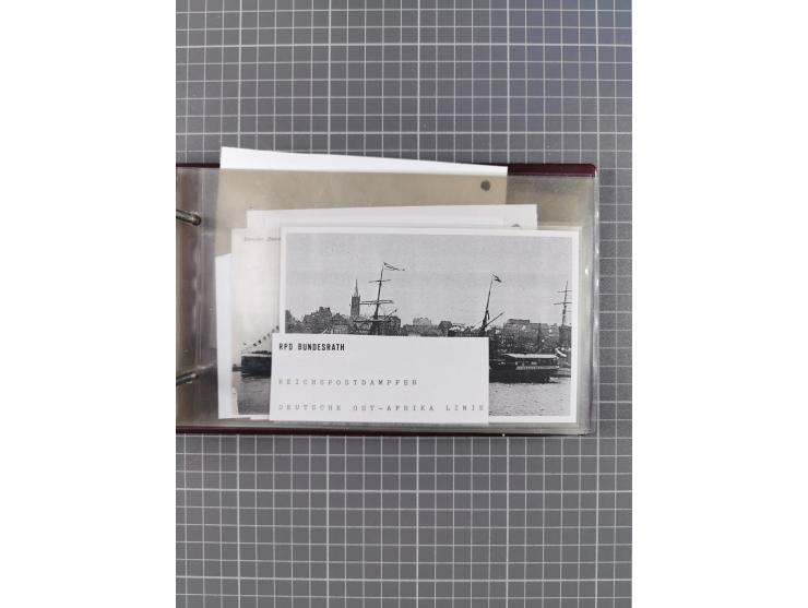 1894/1936, kleine Sammlung “DSP OST-AFRIKA LINIE” inkl. “OST-AFRIKANISCHE HAUPTLINIE” mit ca. 35 Briefen und Karten sowie zus