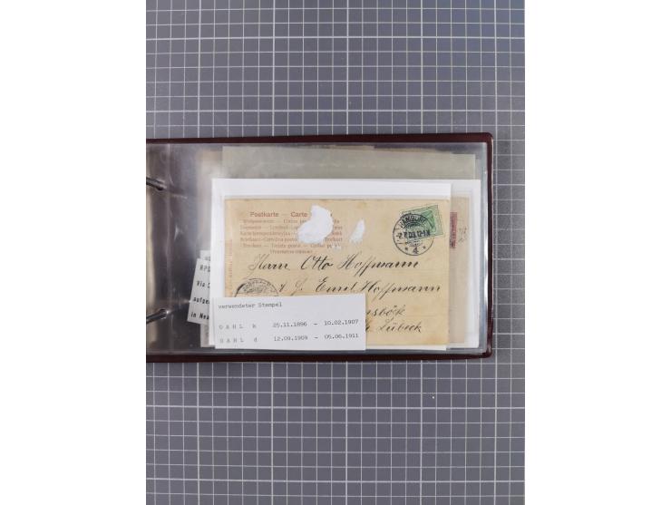 1894/1936, kleine Sammlung “DSP OST-AFRIKA LINIE” inkl. “OST-AFRIKANISCHE HAUPTLINIE” mit ca. 35 Briefen und Karten sowie zus