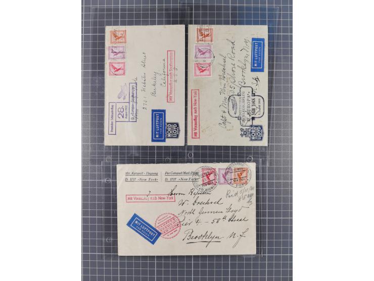 1929/35, Partie mit 18 Briefen und Karten sowie eine Vorderseite, dabei interessante Frankaturen und Post aus dem Bedarf, zum