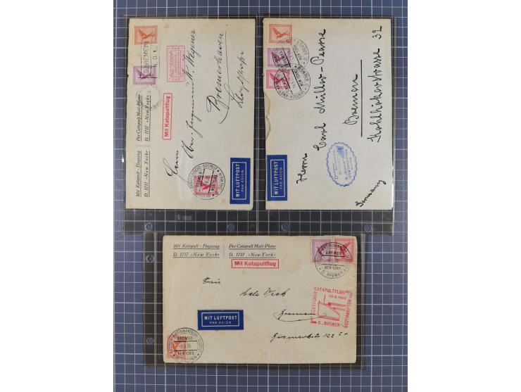 1929/35, Partie mit 18 Briefen und Karten sowie eine Vorderseite, dabei interessante Frankaturen und Post aus dem Bedarf, zum