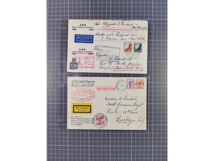 1929/35, Partie mit 18 Briefen und Karten sowie eine Vorderseite, dabei interessante Frankaturen und Post aus dem Bedarf, zum