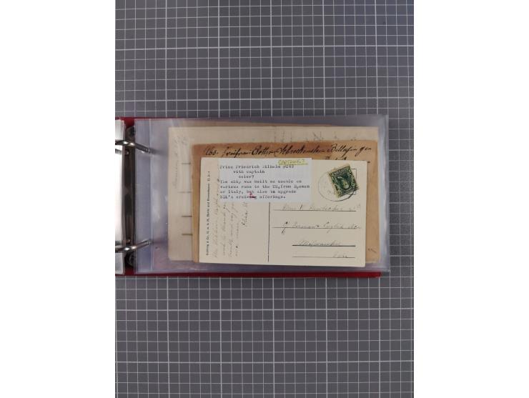 1866/1960 (ca.), interessanter Sammlungsposten inkl. sehr viel Dt. Seepost, Anlandungsstempeln, frühe Schiffspost, kleine Sam