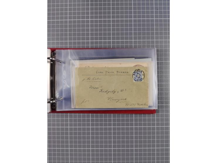 1866/1960 (ca.), interessanter Sammlungsposten inkl. sehr viel Dt. Seepost, Anlandungsstempeln, frühe Schiffspost, kleine Sam