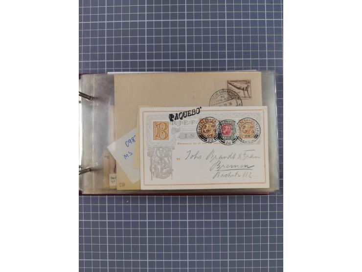 1866/1960 (ca.), interessanter Sammlungsposten inkl. sehr viel Dt. Seepost, Anlandungsstempeln, frühe Schiffspost, kleine Sam