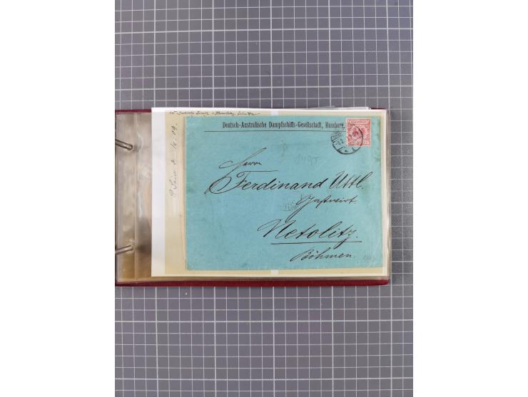 1866/1960 (ca.), interessanter Sammlungsposten inkl. sehr viel Dt. Seepost, Anlandungsstempeln, frühe Schiffspost, kleine Sam