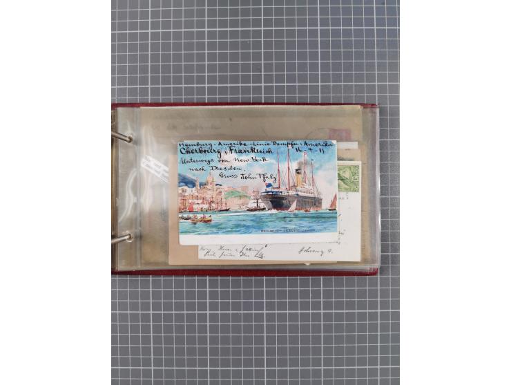 1866/1960 (ca.), interessanter Sammlungsposten inkl. sehr viel Dt. Seepost, Anlandungsstempeln, frühe Schiffspost, kleine Sam