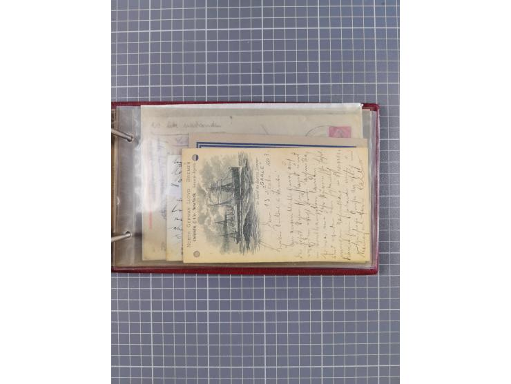 1866/1960 (ca.), interessanter Sammlungsposten inkl. sehr viel Dt. Seepost, Anlandungsstempeln, frühe Schiffspost, kleine Sam