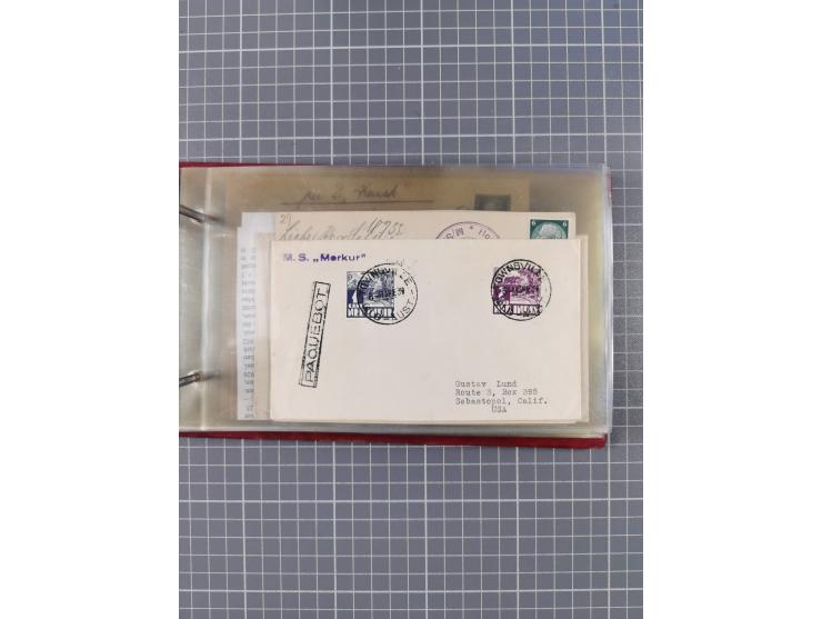 1866/1960 (ca.), interessanter Sammlungsposten inkl. sehr viel Dt. Seepost, Anlandungsstempeln, frühe Schiffspost, kleine Sam