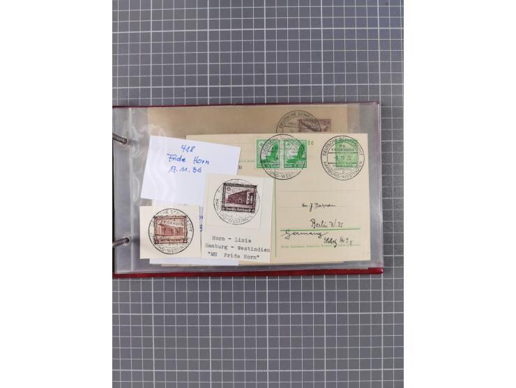 1866/1960 (ca.), interessanter Sammlungsposten inkl. sehr viel Dt. Seepost, Anlandungsstempeln, frühe Schiffspost, kleine Sam