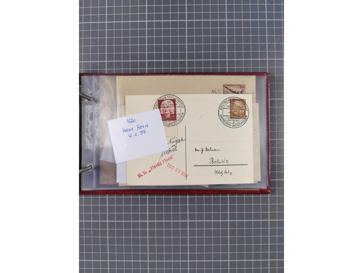 1866/1960 (ca.), interessanter Sammlungsposten inkl. sehr viel Dt. Seepost, Anlandungsstempeln, frühe Schiffspost, kleine Sam