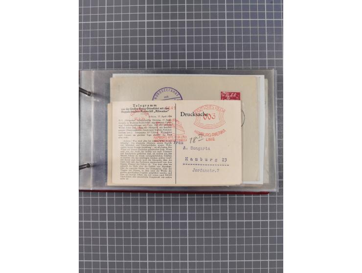 1866/1960 (ca.), interessanter Sammlungsposten inkl. sehr viel Dt. Seepost, Anlandungsstempeln, frühe Schiffspost, kleine Sam