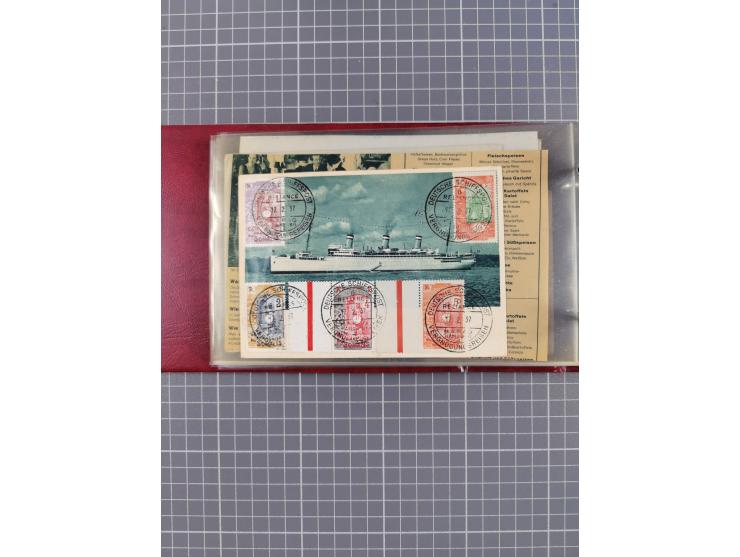 1866/1960 (ca.), interessanter Sammlungsposten inkl. sehr viel Dt. Seepost, Anlandungsstempeln, frühe Schiffspost, kleine Sam