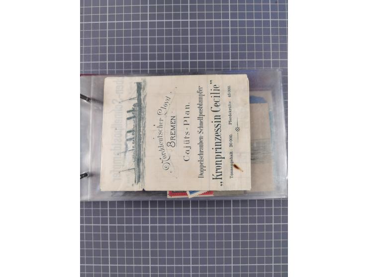 1866/1960 (ca.), interessanter Sammlungsposten inkl. sehr viel Dt. Seepost, Anlandungsstempeln, frühe Schiffspost, kleine Sam