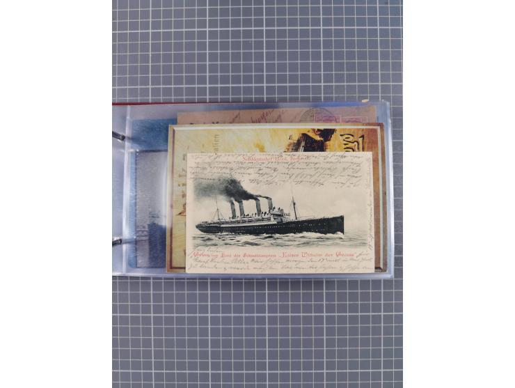 1866/1960 (ca.), interessanter Sammlungsposten inkl. sehr viel Dt. Seepost, Anlandungsstempeln, frühe Schiffspost, kleine Sam