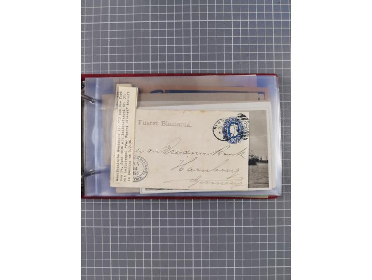 1866/1960 (ca.), interessanter Sammlungsposten inkl. sehr viel Dt. Seepost, Anlandungsstempeln, frühe Schiffspost, kleine Sam