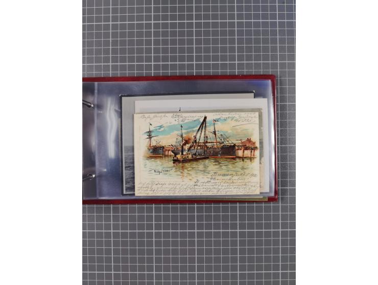 1866/1960 (ca.), interessanter Sammlungsposten inkl. sehr viel Dt. Seepost, Anlandungsstempeln, frühe Schiffspost, kleine Sam