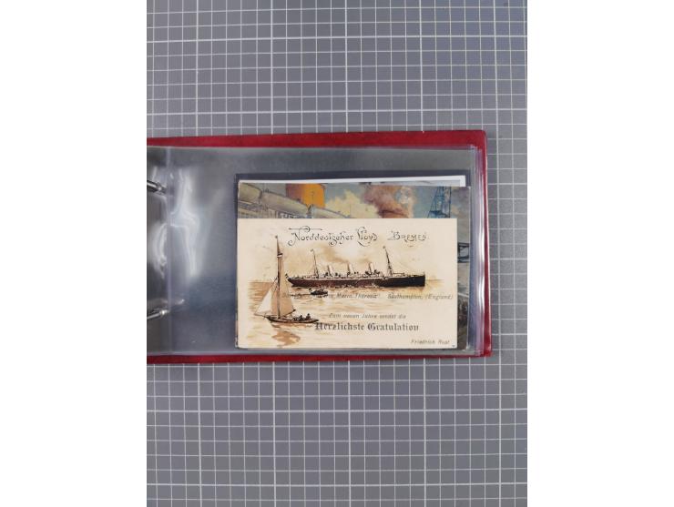 1866/1960 (ca.), interessanter Sammlungsposten inkl. sehr viel Dt. Seepost, Anlandungsstempeln, frühe Schiffspost, kleine Sam