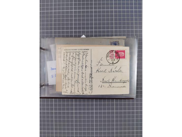 1866/1960 (ca.), interessanter Sammlungsposten inkl. sehr viel Dt. Seepost, Anlandungsstempeln, frühe Schiffspost, kleine Sam