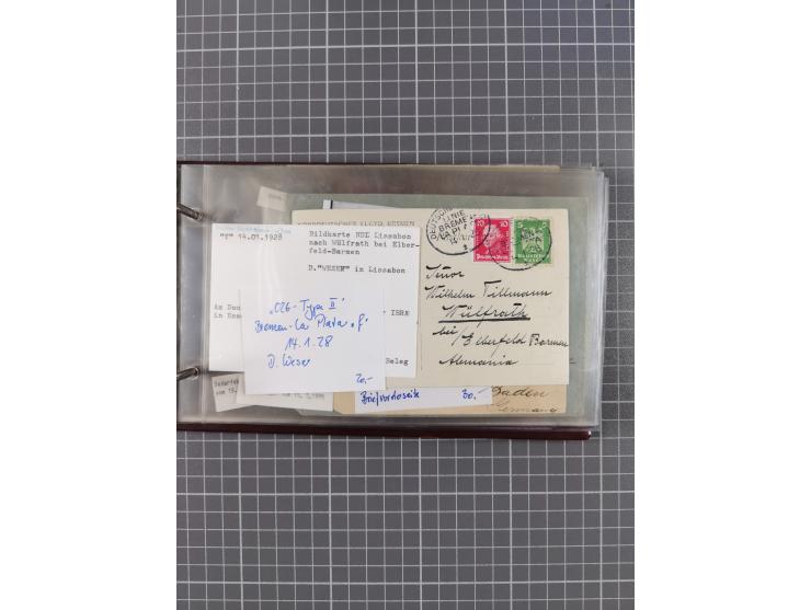 1866/1960 (ca.), interessanter Sammlungsposten inkl. sehr viel Dt. Seepost, Anlandungsstempeln, frühe Schiffspost, kleine Sam