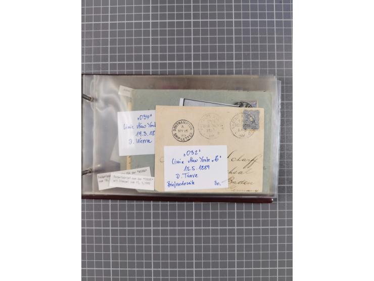 1866/1960 (ca.), interessanter Sammlungsposten inkl. sehr viel Dt. Seepost, Anlandungsstempeln, frühe Schiffspost, kleine Sam