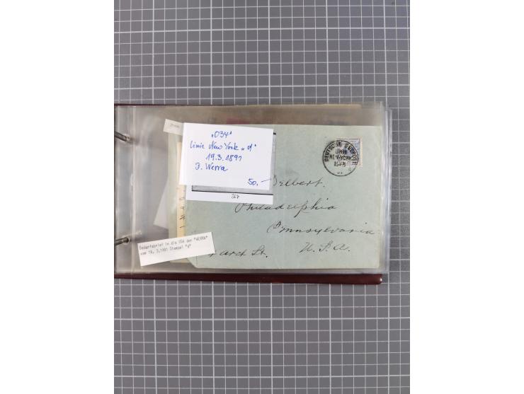 1866/1960 (ca.), interessanter Sammlungsposten inkl. sehr viel Dt. Seepost, Anlandungsstempeln, frühe Schiffspost, kleine Sam