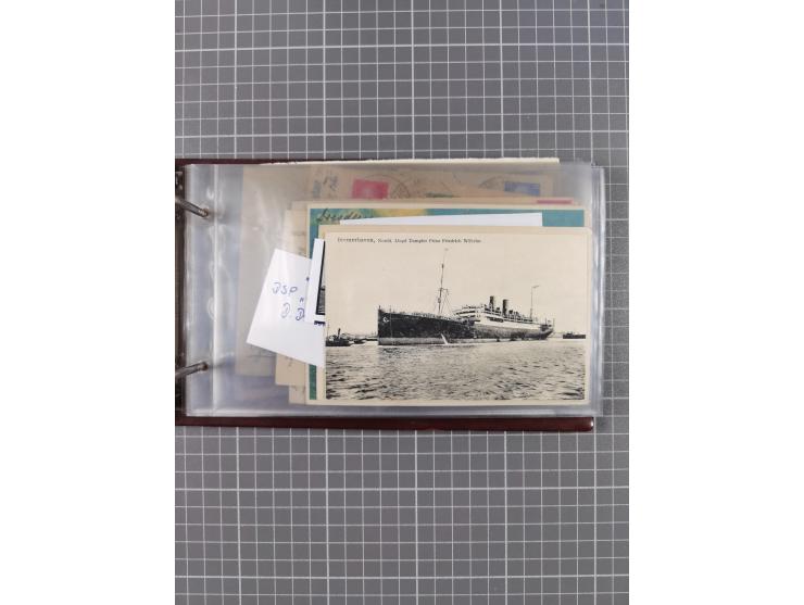 1866/1960 (ca.), interessanter Sammlungsposten inkl. sehr viel Dt. Seepost, Anlandungsstempeln, frühe Schiffspost, kleine Sam