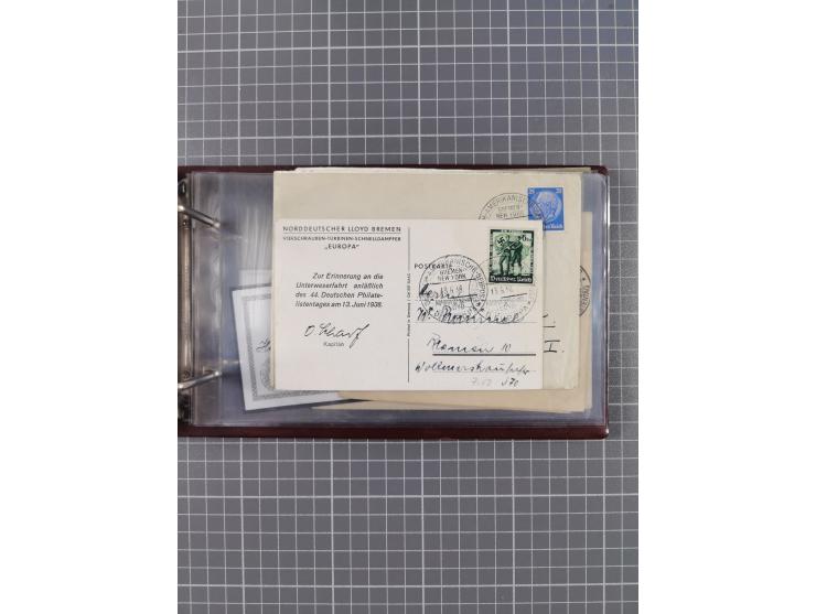 1866/1960 (ca.), interessanter Sammlungsposten inkl. sehr viel Dt. Seepost, Anlandungsstempeln, frühe Schiffspost, kleine Sam