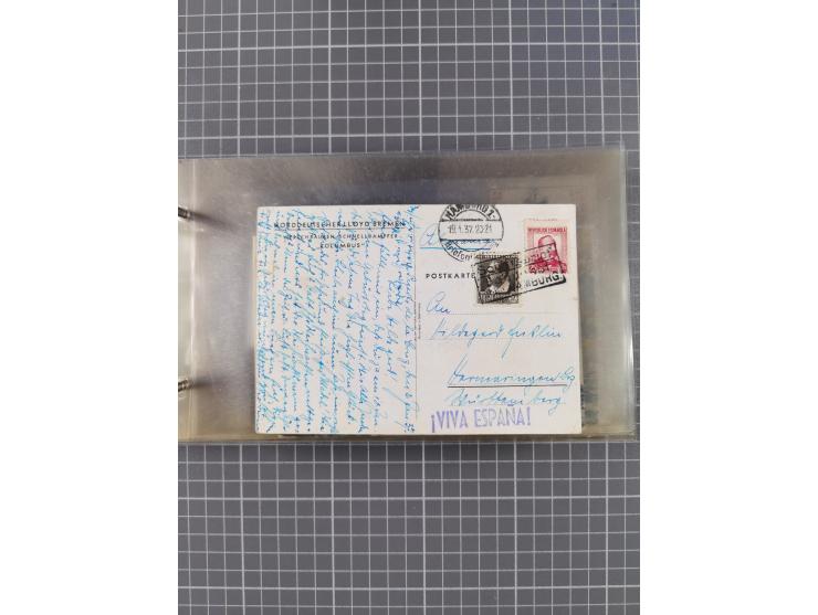 1866/1960 (ca.), interessanter Sammlungsposten inkl. sehr viel Dt. Seepost, Anlandungsstempeln, frühe Schiffspost, kleine Sam