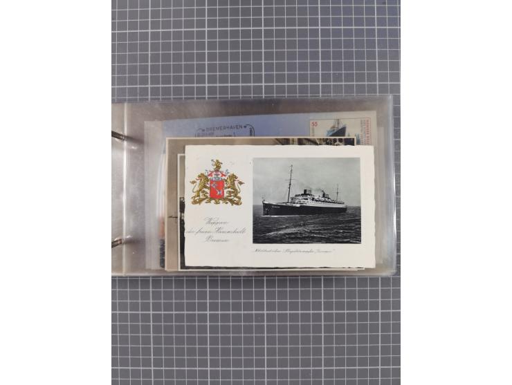 1866/1960 (ca.), interessanter Sammlungsposten inkl. sehr viel Dt. Seepost, Anlandungsstempeln, frühe Schiffspost, kleine Sam