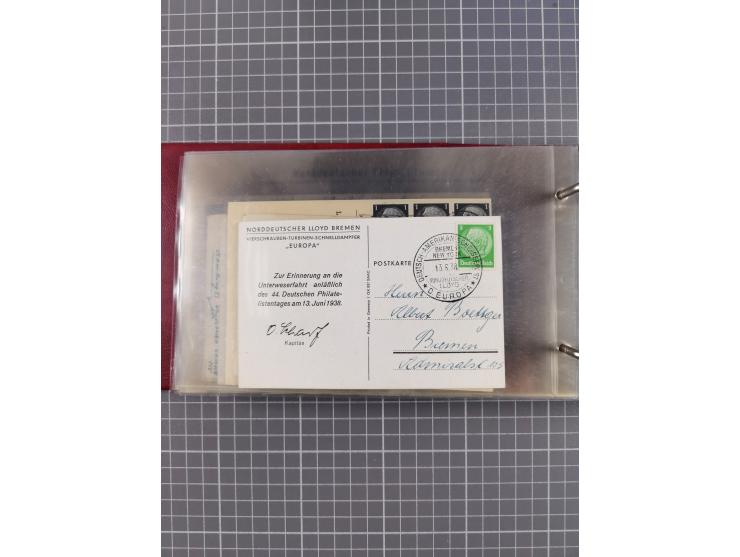 1866/1960 (ca.), interessanter Sammlungsposten inkl. sehr viel Dt. Seepost, Anlandungsstempeln, frühe Schiffspost, kleine Sam