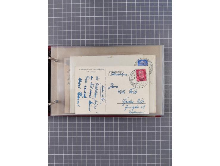 1866/1960 (ca.), interessanter Sammlungsposten inkl. sehr viel Dt. Seepost, Anlandungsstempeln, frühe Schiffspost, kleine Sam