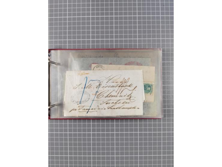 1866/1960 (ca.), interessanter Sammlungsposten inkl. sehr viel Dt. Seepost, Anlandungsstempeln, frühe Schiffspost, kleine Sam