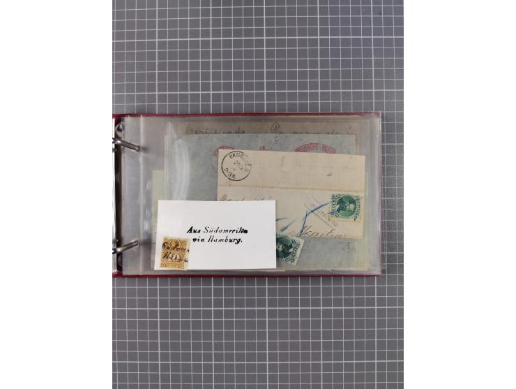 1866/1960 (ca.), interessanter Sammlungsposten inkl. sehr viel Dt. Seepost, Anlandungsstempeln, frühe Schiffspost, kleine Sam