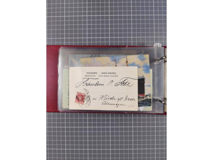 1866/1960 (ca.), interessanter Sammlungsposten inkl. sehr viel Dt. Seepost, Anlandungsstempeln, frühe Schiffspost, kleine Sam