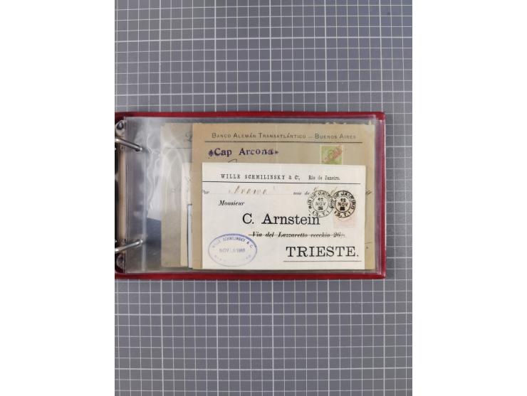 1866/1960 (ca.), interessanter Sammlungsposten inkl. sehr viel Dt. Seepost, Anlandungsstempeln, frühe Schiffspost, kleine Sam