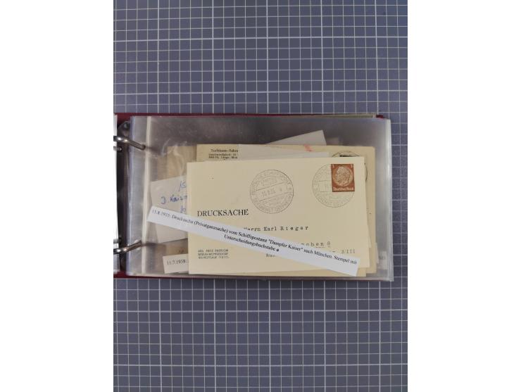 1866/1960 (ca.), interessanter Sammlungsposten inkl. sehr viel Dt. Seepost, Anlandungsstempeln, frühe Schiffspost, kleine Sam