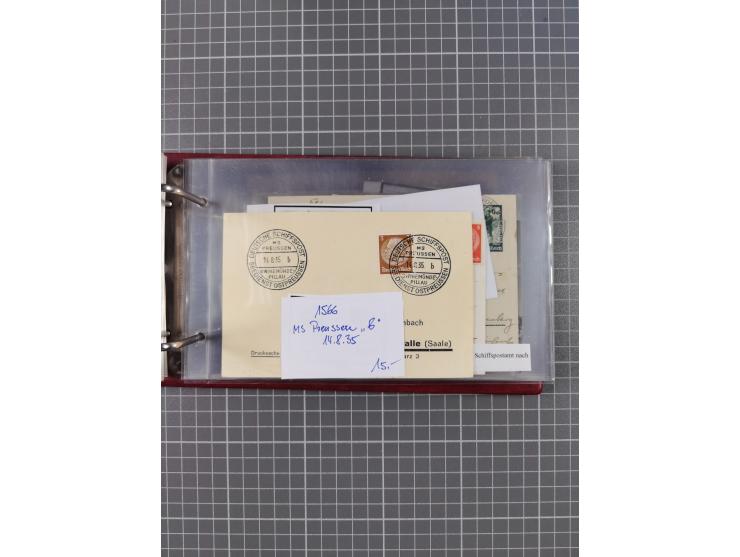 1866/1960 (ca.), interessanter Sammlungsposten inkl. sehr viel Dt. Seepost, Anlandungsstempeln, frühe Schiffspost, kleine Sam