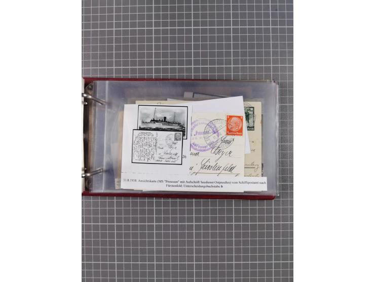 1866/1960 (ca.), interessanter Sammlungsposten inkl. sehr viel Dt. Seepost, Anlandungsstempeln, frühe Schiffspost, kleine Sam