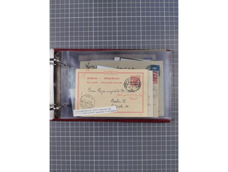 1866/1960 (ca.), interessanter Sammlungsposten inkl. sehr viel Dt. Seepost, Anlandungsstempeln, frühe Schiffspost, kleine Sam
