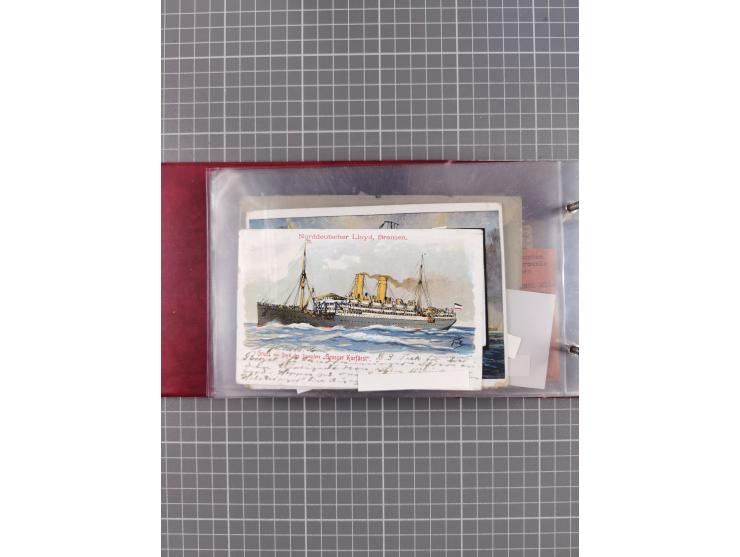 1866/1960 (ca.), interessanter Sammlungsposten inkl. sehr viel Dt. Seepost, Anlandungsstempeln, frühe Schiffspost, kleine Sam