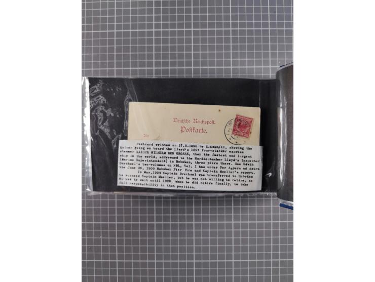 1866/1960 (ca.), interessanter Sammlungsposten inkl. sehr viel Dt. Seepost, Anlandungsstempeln, frühe Schiffspost, kleine Sam