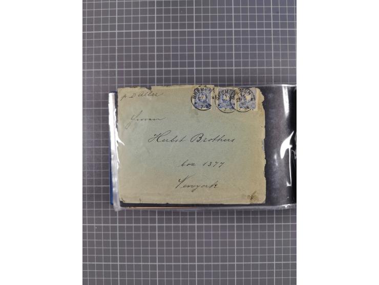 1866/1960 (ca.), interessanter Sammlungsposten inkl. sehr viel Dt. Seepost, Anlandungsstempeln, frühe Schiffspost, kleine Sam